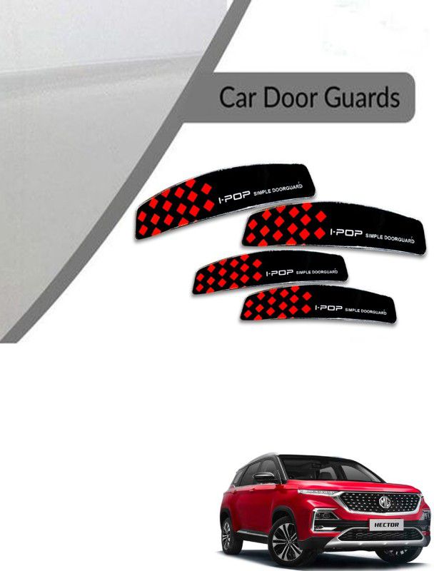 Etradezone Plastic Car Door Guard  (Black, Red, Pack of 4, Universal For Car, NA)