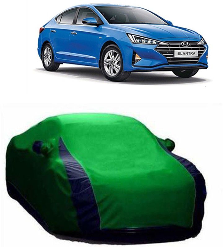 ARN Car Cover For Hyundai Elantra (With Mirror Pockets)  (Green, Blue)