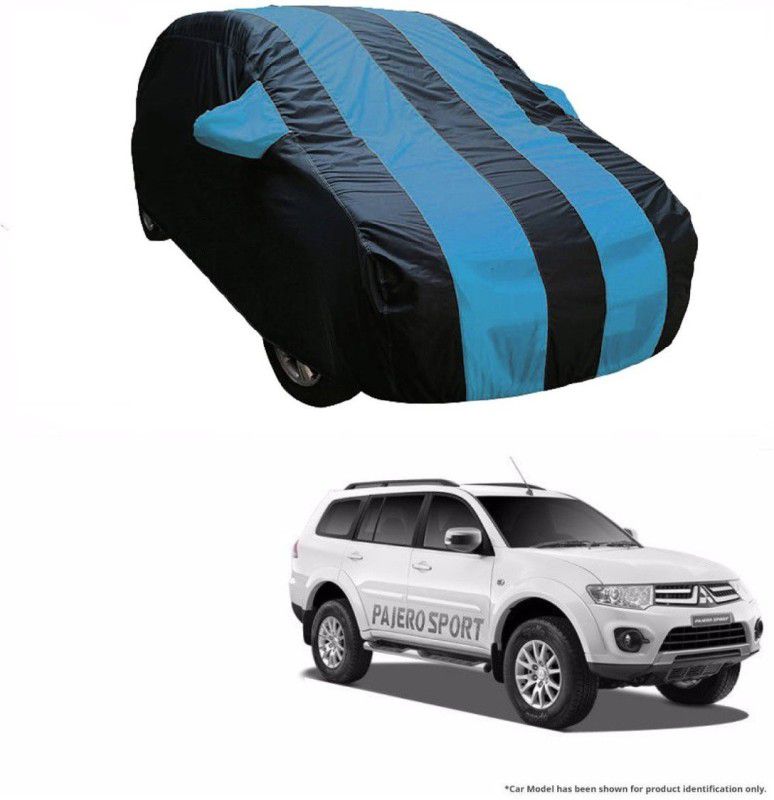 Flipkart SmartBuy Car Cover For Mitsubishi Pajero Sport (With Mirror Pockets)  (Blue, Blue)