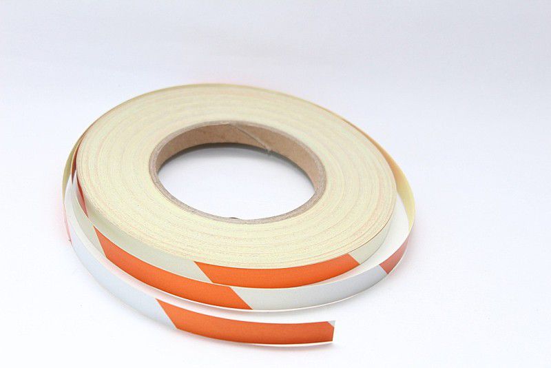 Laps of Luxury GD697 12.7 mm x 7.31 m Orange, Silver Reflective Tape  (Pack of 1)