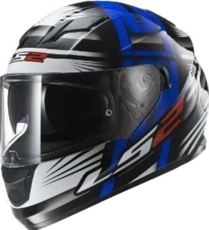 LS2 bang black blue Motorbike Helmet  (Blue, Black)