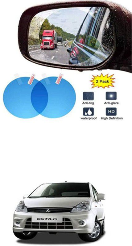 Etradezone Smart Slide Car Rear view Mirror Waterproof Membrane Anti-Fog Anti-Glare Film Sticker Rain Shield Accessories 9 cm For:-Maruti Suzuki Zen Estilo Car Mirror Rain Blocker  (White)