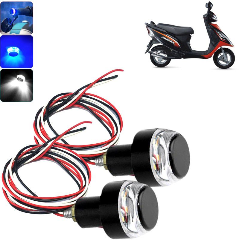DvineAutoFashionZ LED Indicator Light for Scooty Streak(Blue, White)_HLBLU177 Bike Handlebar Weights  (2 Black)