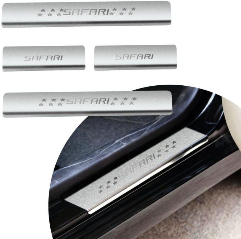 ATEEN Tata Safari Car Plain Foot Step|Car Door Sill|Car Stainless Steel Set of 4pcs. Door Sill Plate