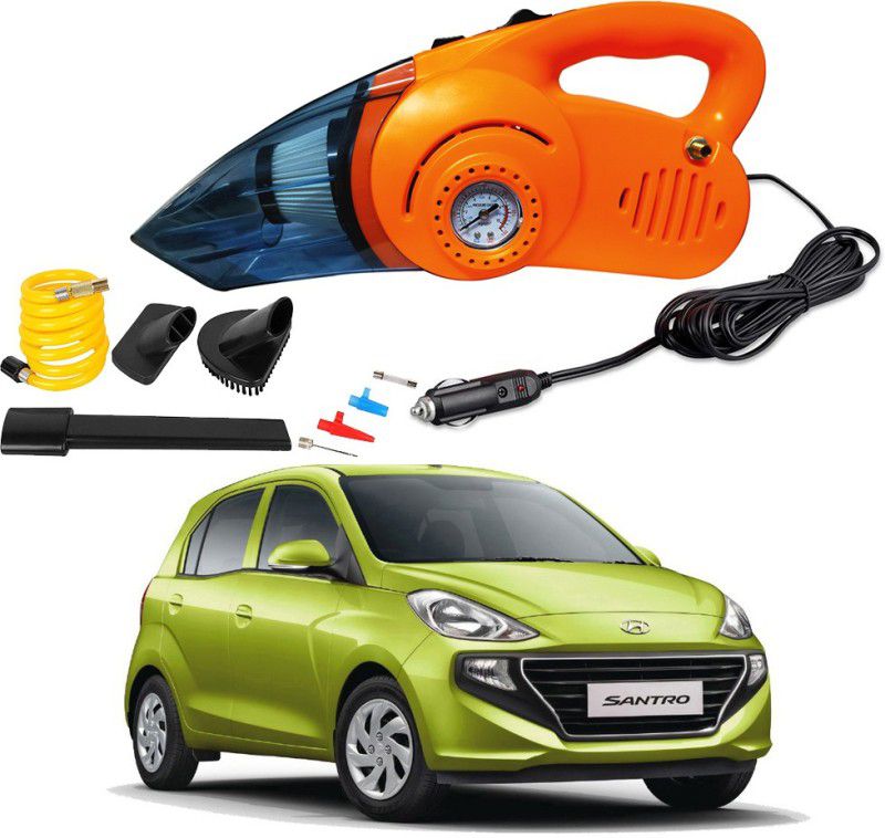 Oshotto 2 In 1 Vacuum Cleaner Cum Tyre Inflator For Hyundai Santro 2018 Car Vacuum Cleaner  (Orange)