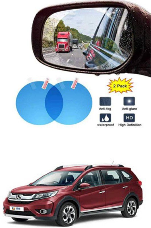 Etradezone Smart Slide Car Rear view Mirror Waterproof Membrane Anti-Fog Anti-Glare Film Sticker Rain Shield Accessories 9 cm For:-Honda BRV Car Mirror Rain Blocker  (White)