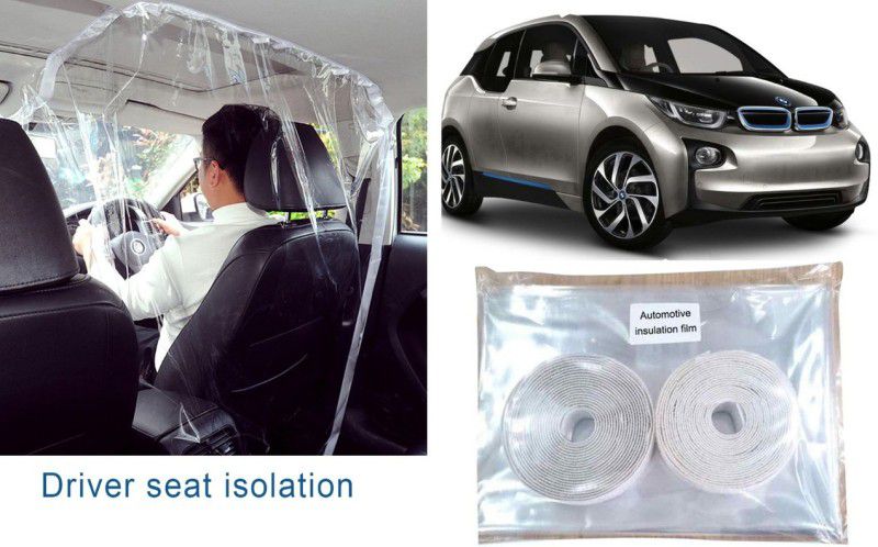 Auto Kite D2W59 - Car Partition Curtain Film for Drivers, Personal Safety Car Isolation & Protective Transparent Film - PVC Film Protector Divider Film Car Curtain