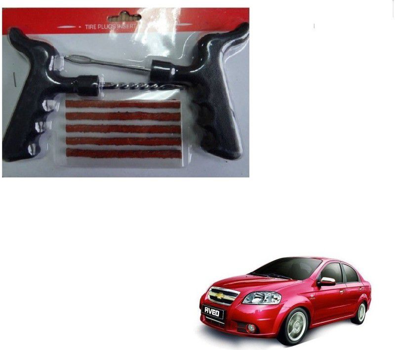 AuTO ADDiCT Car Tool Safety With 5 Strip Tubeless Tyre Puncture Repair Kit For Chevrolet Aveo Tubeless Tyre Puncture Repair Kit