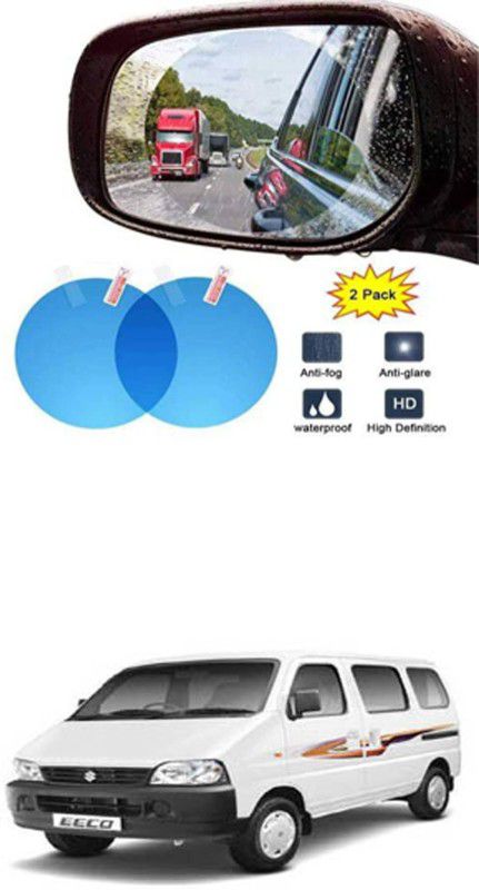 Etradezone Smart Slide Car Rear view Mirror Waterproof Membrane Anti-Fog Anti-Glare Film Sticker Rain Shield Accessories 9 cm For:-Maruti Suzuki Eeco Car Mirror Rain Blocker  (White)
