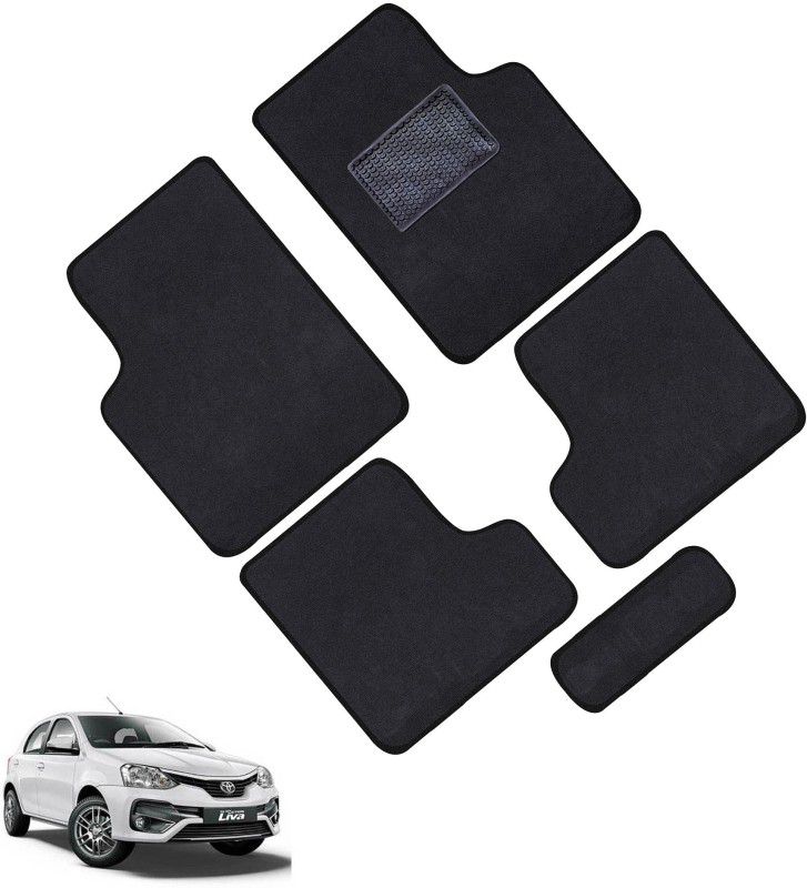 AdroitZ Fabric Standard Mat For Toyota Etios Liva  (Black)