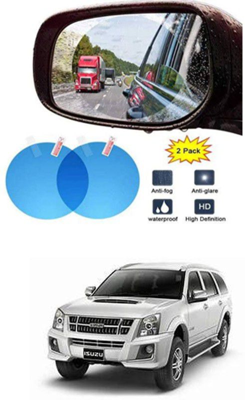 Etradezone Smart Slide Car Rear view Mirror Waterproof Membrane Anti-Fog Anti-Glare Film Sticker Rain Shield Accessories 9 cm For:-Isuzu MU-7 Car Mirror Rain Blocker  (White)