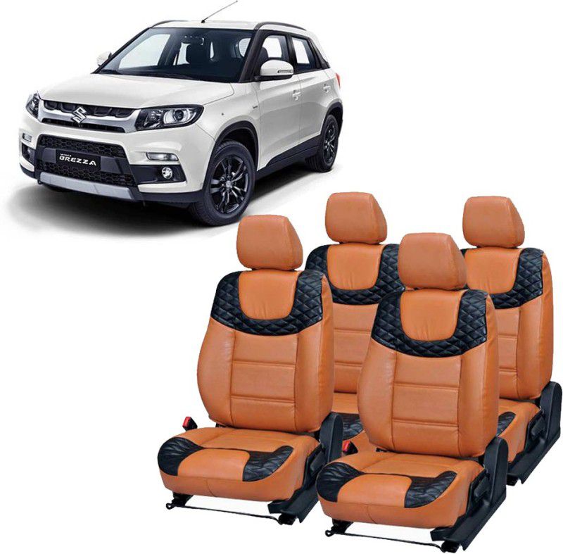 Luxury Premium Leatherette Car Seat Cover For Maruti Vitara Brezza  (Detachable Head Rest, Mono Back Seat, Without Back Seat Arm Rest, 5 Seater, 2 Back Seat Head Rests)