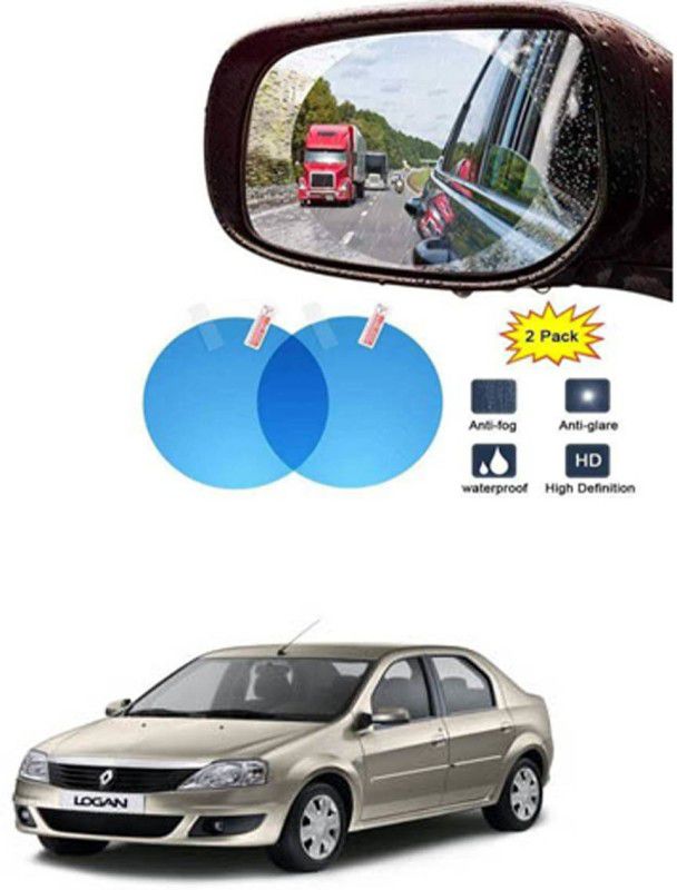 Etradezone Smart Slide Car Rear view Mirror Waterproof Membrane Anti-Fog Anti-Glare Film Sticker Rain Shield Accessories 9 cm For:-Renault Logan Car Mirror Rain Blocker  (White)
