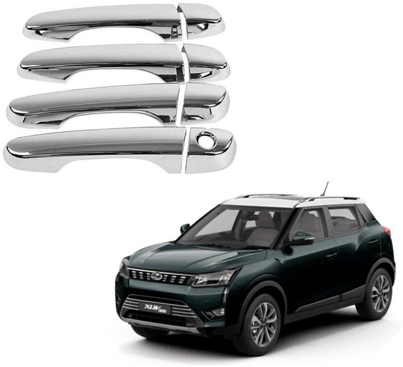 Uniqon Pack Of 4 Car Door Catch Handle Cover Chrome Finishing For Mahindra XUV 300 Cars Car Grab Handle Cover