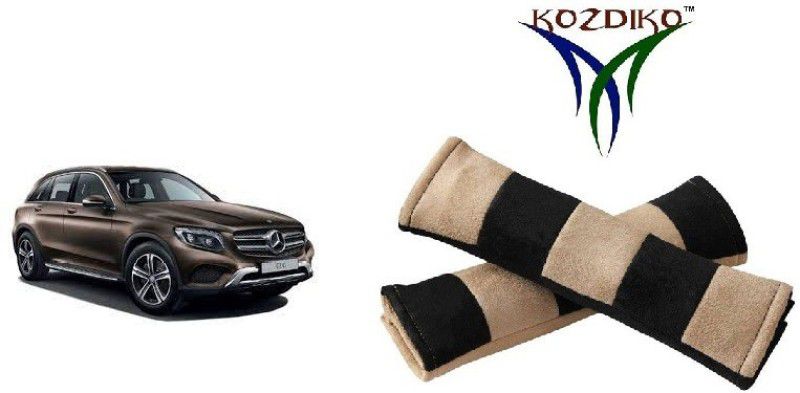 KOZDIKO Seat Belt Cushion Pillow Beige Black 2 pcs For Mercedes Benz GLC-Class Seat Belt Buckle  (Pack of 2)