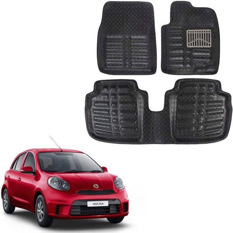 Oshotto Leatherite 3D Mat For Nissan Micra  (Black)