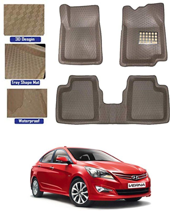 RKPSP PVC Tray Mat For Hyundai Verna  (Beige)