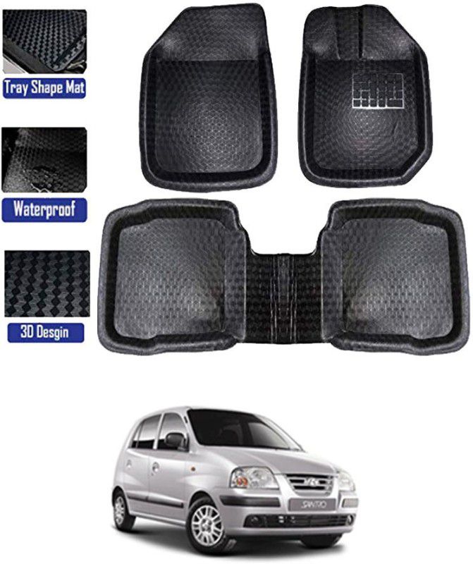 RKPSP PVC Tray Mat For Hyundai Santro Xing  (Black)