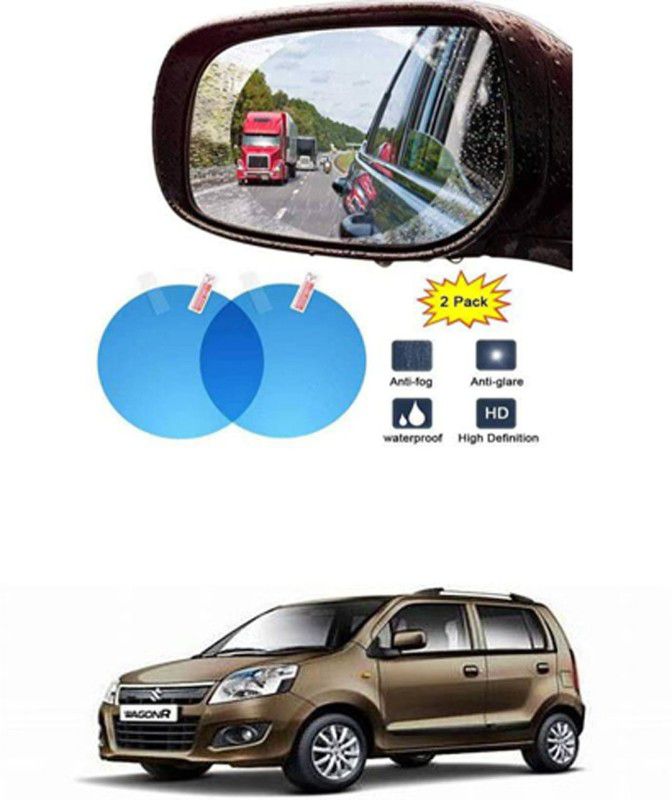 Etradezone Smart Slide Car Rear view Mirror Waterproof Membrane Anti-Fog Anti-Glare Film Sticker Rain Shield Accessories 9 cm For:-Maruti Suzuki WagonR Car Mirror Rain Blocker  (White)