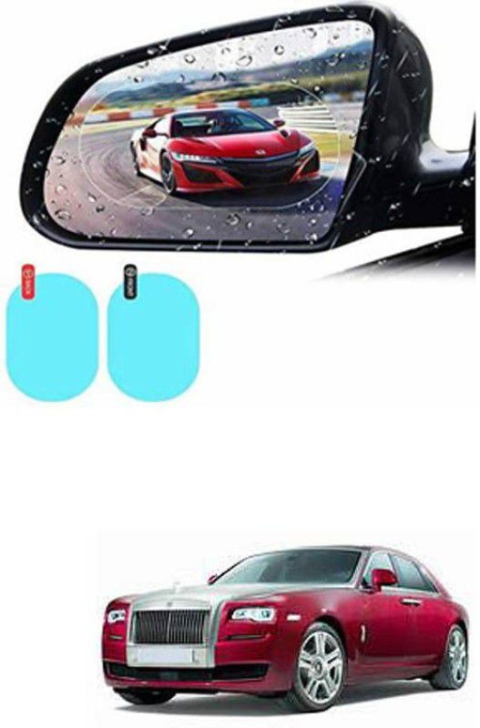 FKOK Anti-Glare Anti-Mist Protector Sticker For Ghost Car Mirror Rain Blocker  (Blue)