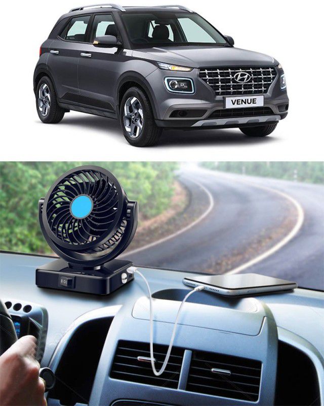 Amulite Car Fan With USB Charging 360 Degree Rotatable Fan-A-204 Car Interior Fan  (12 V)