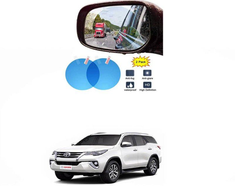 Etradezone Smart Slide Car Rear view Mirror Waterproof Membrane Anti-Fog Anti-Glare Film Sticker Rain Shield Accessories 9 cm For:-Toyota Fortuner Car Mirror Rain Blocker  (White)