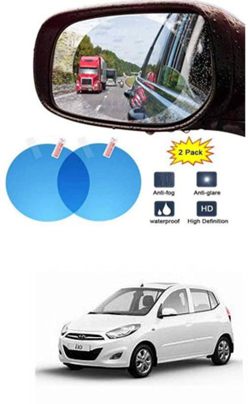 Etradezone Smart Slide Car Rear view Mirror Waterproof Membrane Anti-Fog Anti-Glare Film Sticker Rain Shield Accessories 9 cm For:-Hyundai i10 Car Mirror Rain Blocker  (White)