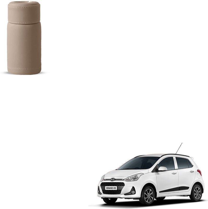SEMAPHORE Cylinderical Car Tissue Tube PU Leather Round Tissues For Hyundai i10 Vehicle Tissue Dispenser  (Beige)