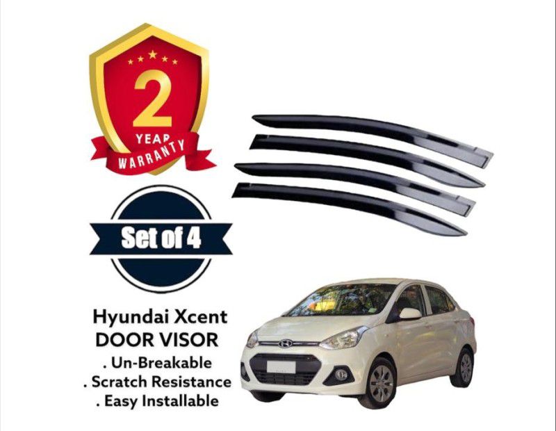 VIZOLT For Non-convertibles Front Wind Deflector  (Tinted Hyundai Xcent)