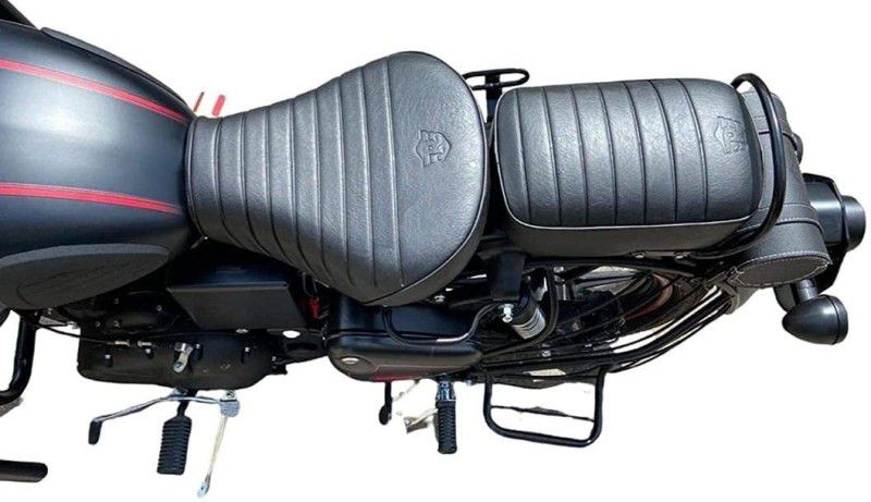 AHLMOTOR Stylish Seat Cover Front & Rear Black for Royal Enfield Classic 350.500 cc Split Bike Seat Cover For Royal Enfield Classic, Classic 500, Classic 350