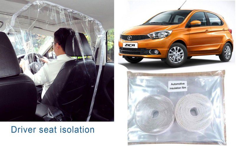 Auto Kite D2W166 - Car Partition Curtain Film for Drivers, Personal Safety Car Isolation & Protective Transparent Film - PVC Film Protector Divider Film Car Curtain