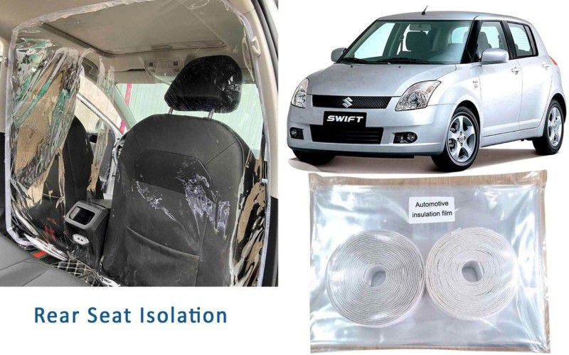 Auto Kite RS2T315 - High Quality Isolation Curtain & Protective Transparent PVC Car Safe Protector Rear Side Divider Film Car Curtain