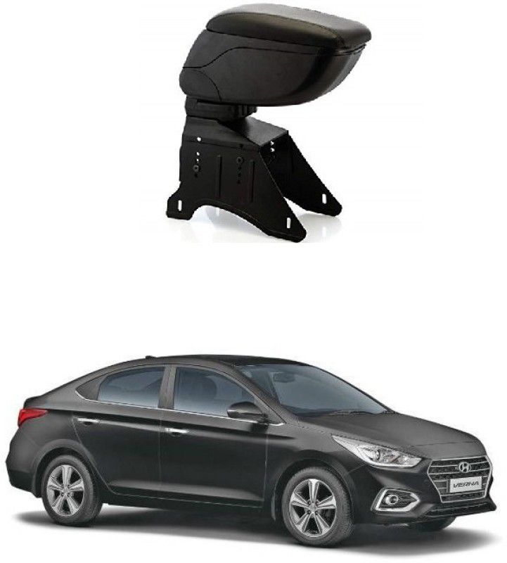PRTEK Car Centre Console Hand Armrest Universal(Black) 0069 Car Armrest  (Hyundai, Verna)