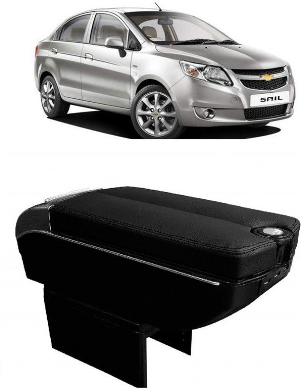 DRJ TECHNO Center Console Car Armrest With 7 USB Ports Glass Holder & Ashtray & Storage Box Car Armrest  (Chevrolet, Sail)