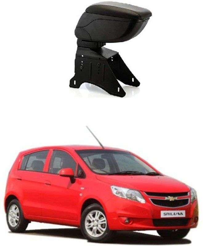 PRTEK Car Centre Console Hand Armrest Universal(Black) 0084 Car Armrest  (Chevrolet, UVA)