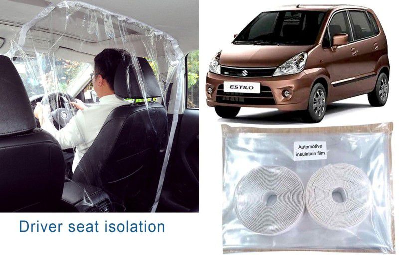 Auto Kite D2W143 - Car Partition Curtain Film for Drivers, Personal Safety Car Isolation & Protective Transparent Film - PVC Film Protector Divider Film Car Curtain