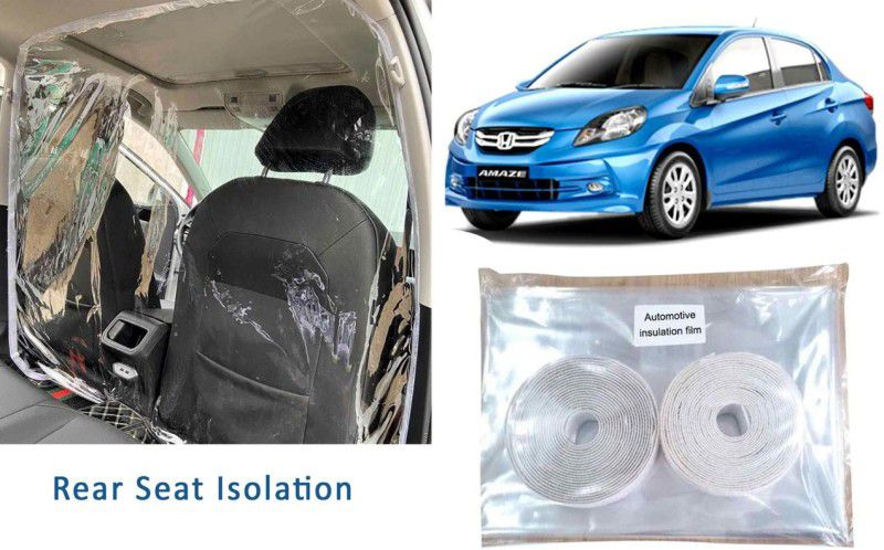 Auto Kite RS2T190 - High Quality Isolation Curtain & Protective Transparent PVC Car Safe Protector Rear Side Divider Film Car Curtain