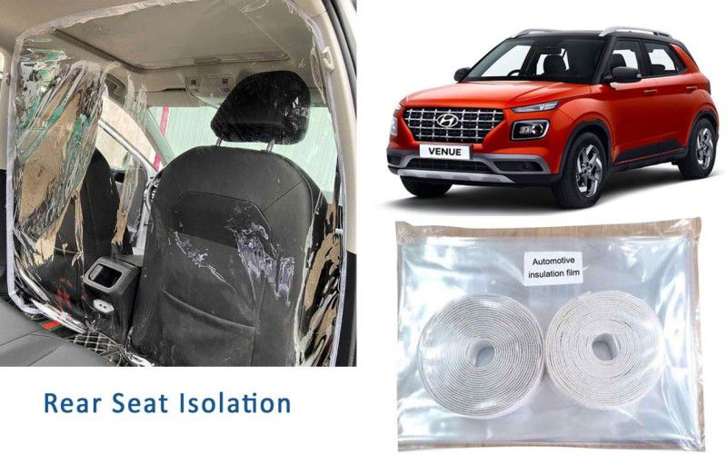 Auto Kite RS2T237 - High Quality Isolation Curtain & Protective Transparent PVC Car Safe Protector Rear Side Divider Film Car Curtain