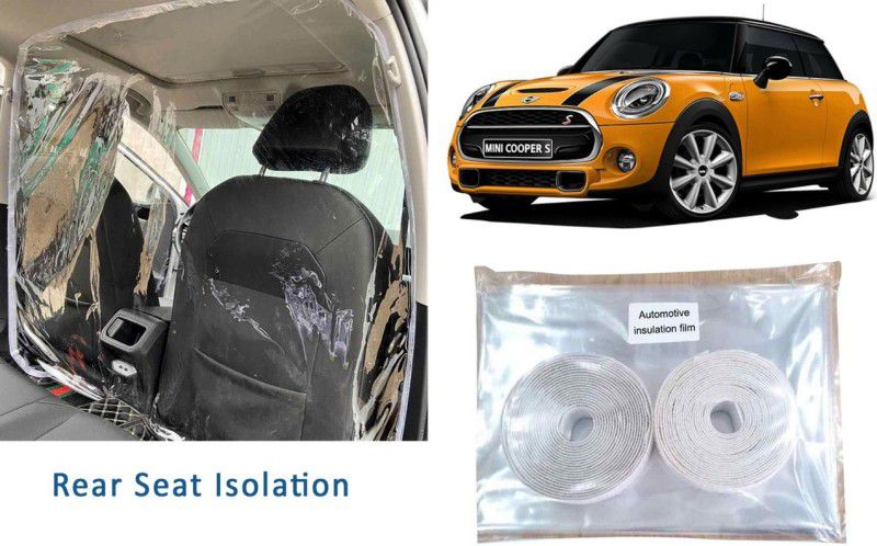 Auto Kite RS2T365 - High Quality Isolation Curtain & Protective Transparent PVC Car Safe Protector Rear Side Divider Film Car Curtain