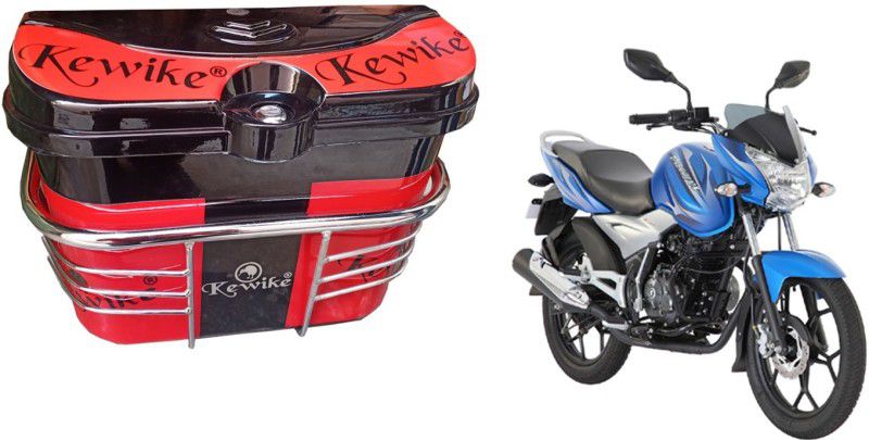 Kewike Luggage Box Black, Red Plastic Motorbike Saddlebag