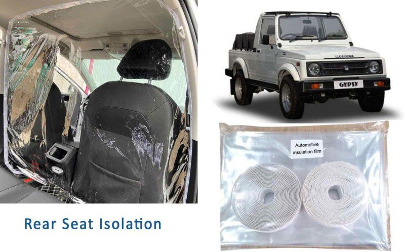 Auto Kite RS2T332 - High Quality Isolation Curtain & Protective Transparent PVC Car Safe Protector Rear Side Divider Film Car Curtain