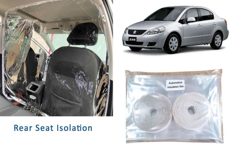 Auto Kite RS2T318 - High Quality Isolation Curtain & Protective Transparent PVC Car Safe Protector Rear Side Divider Film Car Curtain
