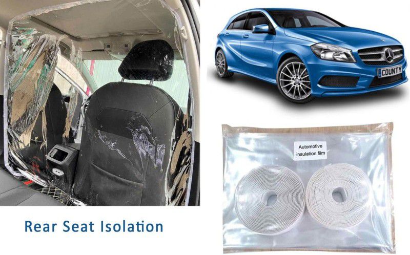 Auto Kite RS2T353 - High Quality Isolation Curtain & Protective Transparent PVC Car Safe Protector Rear Side Divider Film Car Curtain