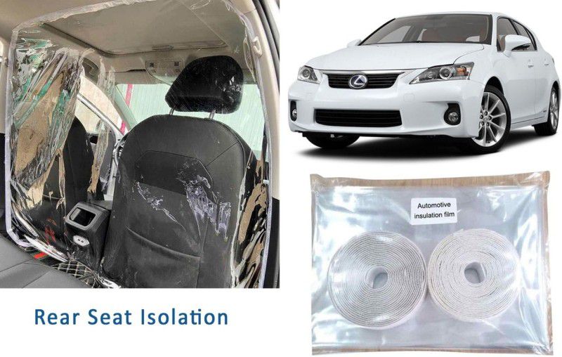 Auto Kite RS2T24 - High Quality Isolation Curtain & Protective Transparent PVC Car Safe Protector Rear Side Divider Film Car Curtain