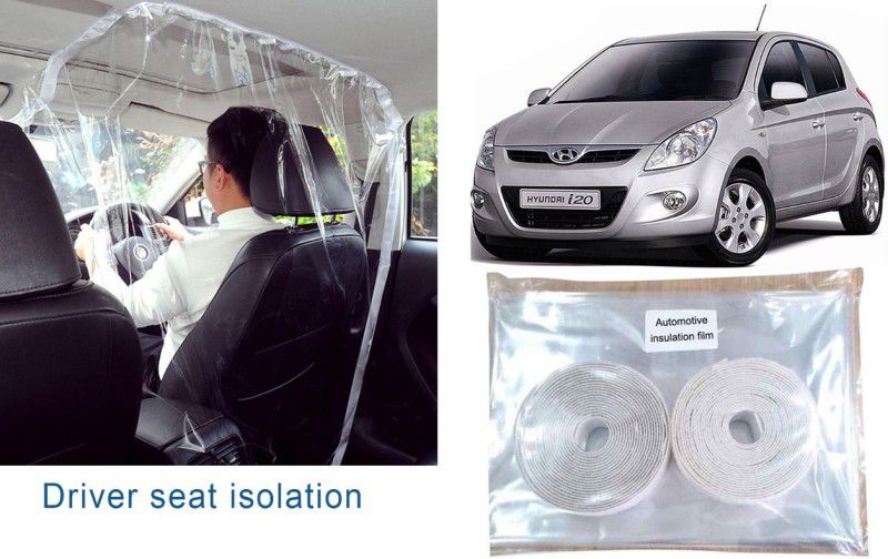 Auto Kite D2W19 - Car Partition Curtain Film for Drivers, Personal Safety Car Isolation & Protective Transparent Film - PVC Film Protector Divider Film Car Curtain