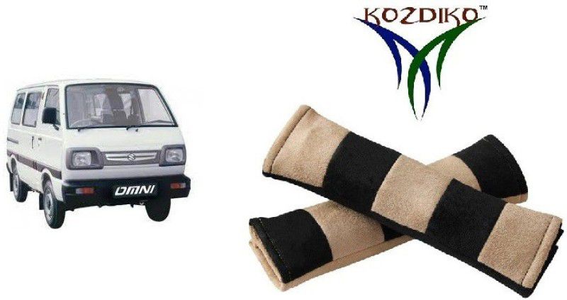 KOZDIKO Seat Belt Cushion Pillow Beige Black 2 pcs-107 Seat Belt Buckle  (Pack of 2)