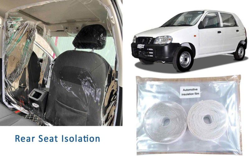 Auto Kite RS2T279 - High Quality Isolation Curtain & Protective Transparent PVC Car Safe Protector Rear Side Divider Film Car Curtain