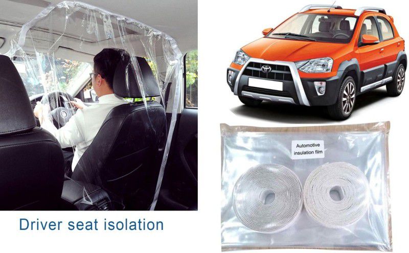 Auto Kite D2W191 - Car Partition Curtain Film for Drivers, Personal Safety Car Isolation & Protective Transparent Film - PVC Film Protector Divider Film Car Curtain