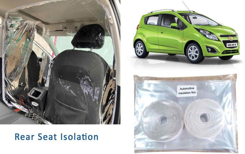 Auto Kite RS2T138 - High Quality Isolation Curtain & Protective Transparent PVC Car Safe Protector Rear Side Divider Film Car Curtain