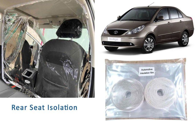 Auto Kite RS2T70 - High Quality Isolation Curtain & Protective Transparent PVC Car Safe Protector Rear Side Divider Film Car Curtain